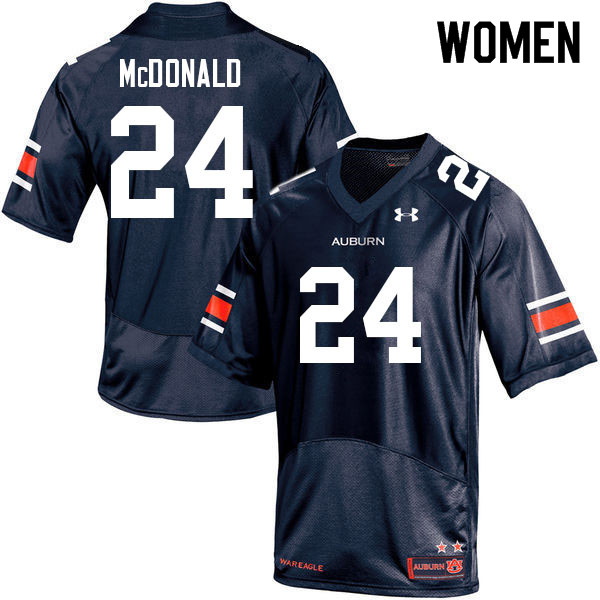 Women's Auburn Tigers #24 Craig McDonald Navy 2022 College Stitched Football Jersey
